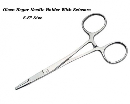 Olsen Hegar Needle Holder With Scissors